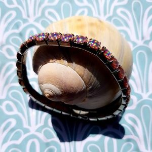 Rainbow Metal Stretch Bracelet